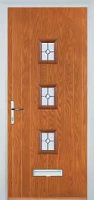3 Square (centre) Finesse Composite Front Door in Oak
