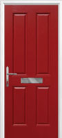 4 Panel Composite Front Door in Red