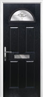 4 Panel 1 Arch Finesse Composite Front Door in Black