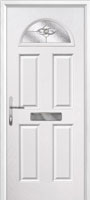4 Panel 1 Arch Finesse Composite Front Door in White