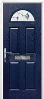 4 Panel 1 Arch Murano Composite Front Door in Dark Blue