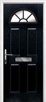 4 Panel Sunburst Composite Front Door in Black