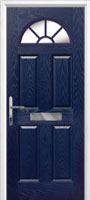 4 Panel Sunburst Composite Front Door in Dark Blue