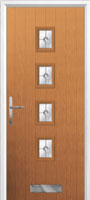 4 Square (centre) Finesse Composite Front Door in Oak
