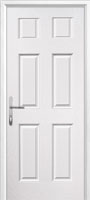 6 Panel Composite Back Door in White