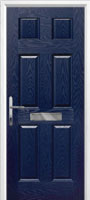 6 Panel Composite Front Door in Dark Blue
