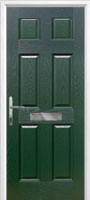 6 Panel Composite Front Door in Green