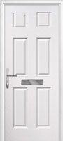 6 Panel Composite Front Door in White