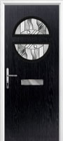 Circle Abstract Composite Front Door in Black