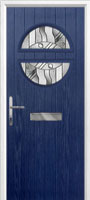 Circle Abstract Composite Front Door in Dark Blue