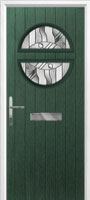 Circle Abstract Composite Front Door in Green