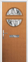 Circle Abstract Composite Front Door in Oak