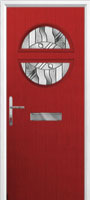 Circle Abstract Composite Front Door in Red