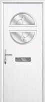 Circle Classic Composite Front Door in White