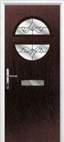 Circle Crystal Bohemia Composite Front Door in Darkwood