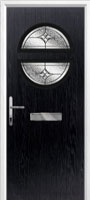 Circle Elegance Composite Front Door in Black