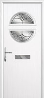 Circle Elegance Composite Front Door in White