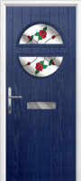 Circle English Rose Composite Front Door in Dark Blue