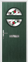 Circle English Rose Composite Front Door in Green