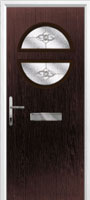 Circle Finesse Composite Front Door in Darkwood