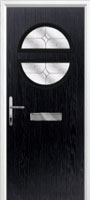 Circle Flair Composite Front Door in Black