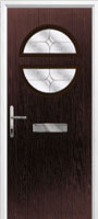 Circle Flair Composite Front Door in Darkwood