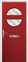 Circle Flair Composite Front Door in Red