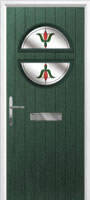 Circle Fleur Composite Front Door in Green