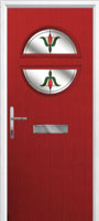 Circle Fleur Composite Front Door in Red