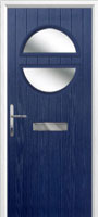 Circle Glazed Composite Front Door in Dark Blue