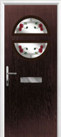 Circle Mackintosh Rose Composite Front Door in Darkwood