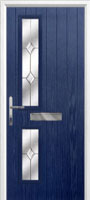 Twin Square Classic Composite Front Door in Dark Blue