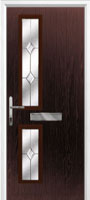 Twin Square Classic Composite Front Door in Darkwood