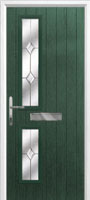 Twin Square Classic Composite Front Door in Green