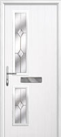 Twin Square Classic Composite Front Door in White