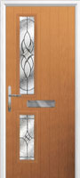 Twin Square Elegance Composite Front Door in Oak