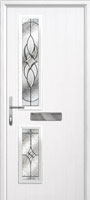 Twin Square Elegance Composite Front Door in White