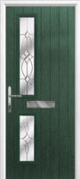 Twin Square Flair Composite Front Door in Green