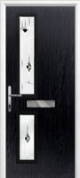 Twin Square Murano Composite Front Door in Black