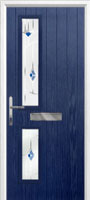 Twin Square Murano Composite Front Door in Dark Blue