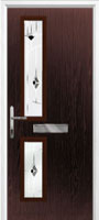 Twin Square Murano Composite Front Door in Darkwood