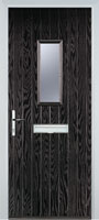 1 Square Composite Front Door in Black Brown