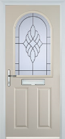 2 Panel 1 Arch Crystal Eternity Composite Front Door in Cream