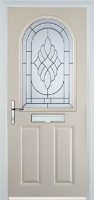 2 Panel 1 Arch Elegance Composite Front Door in Cream