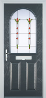 2 Panel 1 Arch Fleur Composite Front Door in Anthracite Grey