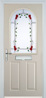 2 Panel 1 Arch Mackintosh Rose Composite Front Door in Cream