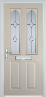 2 Panel 2 Arch Classic Composite Front Door in Cream