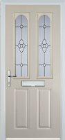 2 Panel 2 Arch Finesse Composite Front Door in Cream