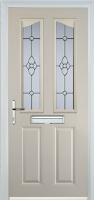 2 Panel 2 Angle Finesse Composite Front Door in Cream