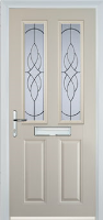 2 Panel 2 Square Elegance Composite Front Door in Cream